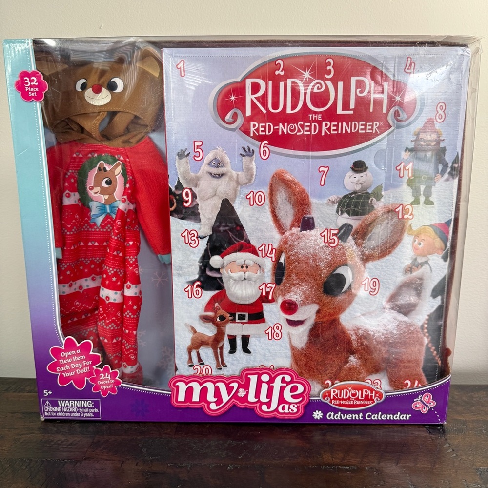 My Life As Christmas Rudolph Reindeer Outfit Advent Calendar Holiday 32 Pc Set
